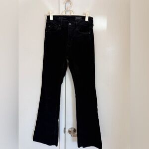 Ag Adriano Goldschmied Black Flared Corduroy Jeans